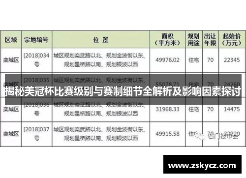 揭秘美冠杯比赛级别与赛制细节全解析及影响因素探讨 揭秘美冠杯比赛级别与赛制细节全解析及影响因素探讨